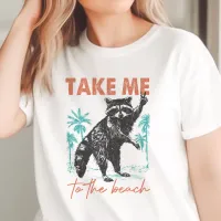 Feral Girl Summer Beach Raccoon  Tri-Blend Shirt