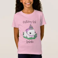 Personalized Birthday Girl Axolotl  T-Shirt