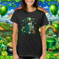 Green Beer and Leprechaun Hat T-Shirt