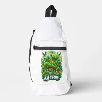 Majestic Giraffe in Forest Harmony Sling Bag