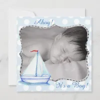 It's a Boy, Nautical Birth Announcement