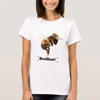 Beehaw Funny Cowboy Bee T-Shirt