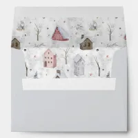 Cozy Home Christmas Pink/Gray ID985 Envelope