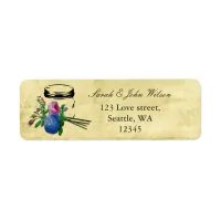 rustic mason jar wedding ,return address label