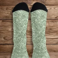 Luxury Sparkly Sage Green Glitter Socks