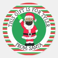 A Gift For To and From Ethnic Santa Gift Tag