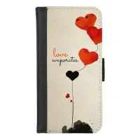 Heart-Shaped Balloons iPhone 8/7 Wallet Case