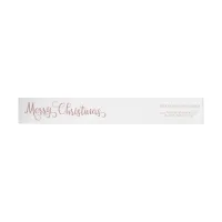 Merry Christmas Rose Gold Pink Faux Glitter Wrap Around Label