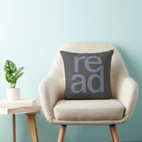 read boho chic modern typography throw pillow