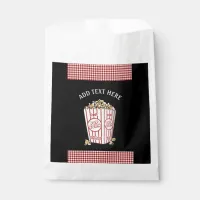 Personalized Popcorn Candy Favor Bags Red Plaid