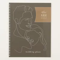 Thin Line Couple Wedding Ash Brown ID919  Planner