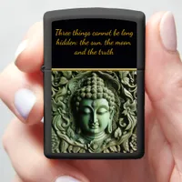 Buddhist Carving: Leaves & Orbs AI Zippo Lighter