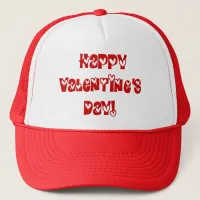 Happy Valentine's Day with Hearts Trucker Hat