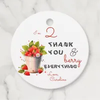 Berry Sweet Strawbery Baby Girl Birthday Party Favor Tags