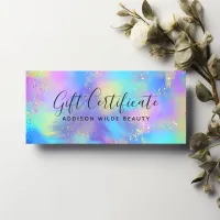 Holographic Chic Opal Iridescent Gift Certificate