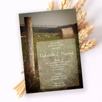 Green Pastures Farm Wedding Rehearsal Dinner Invitation