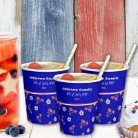 Fun Summer Red White Blue Cherry Fourth of July  Paper Cups