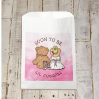 Soon To Be Lil' Cowgirl Baby Shower Pink Favor Bag