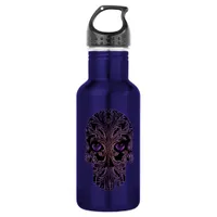 Filigree Skull in Shades of Purple Water Bottle