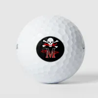 Jolly Roger M Monogram Initial Golf Balls