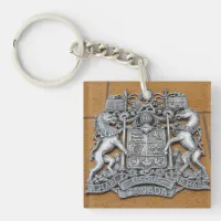 Metal Canada Coat of Arms Keychain