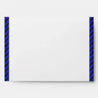 Thin Black and Blue Diagonal Stripes Envelope