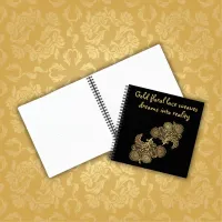 Monogrammed Gold Floral Lace | Notebook