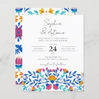 Budget Vibrant Mexican Floral Fiesta Wedding