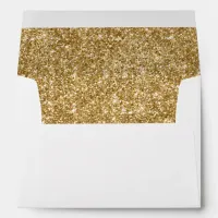 White and Gold Glitter Envelope