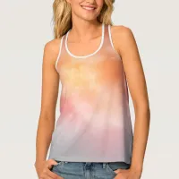 Sunset Lavenders and Orange Touches Tank Top