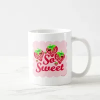 So Sweet Strawberries Cute Berry Cartoon Coffee Mug