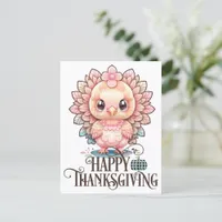 Cute Thanksgiving Turkey Postcard