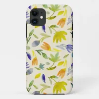 Rustic Watercolor Floral Garden Botanical iPhone 11 Case