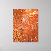 Pretty Orange Fall Leaves Wall Art