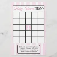 Pink Baby Girl Footprints Themed baby shower games Flyer