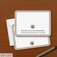 Professional Gold Logo Business Note Card