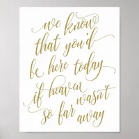 Wedding Memory Sign - Luxe Calligraphy - Gold