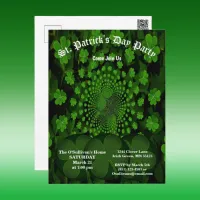 Budget St Patrick's Day Party Clover Kaleidoscope Postcard