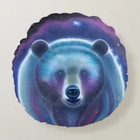 Cosmic Bear Round Pillow