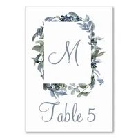 Botanical Monogram Table Number