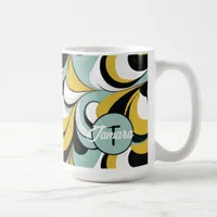 60s 70s Vibe Retro Swirls Abstract Pat#3 ID1069 Coffee Mug