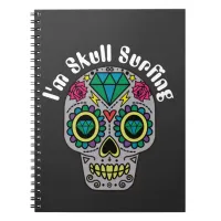 Decorated Abstract Skull Spiral Photo Notebook