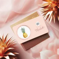 Tropical Rose Gold and Blush Pink Event Planner Business Card