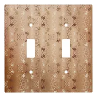 Brown Bronze Metallic Vintage Ornaments Pattern  Light Switch Cover