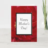 Red Fancy Tulips Mothers Day Card