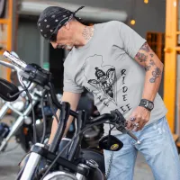 Live Free Ride Hard Motorcycle Biker Unisex T-Shirt