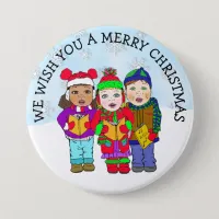 We Wish you a Merry Christmas Holiday Greetings Button