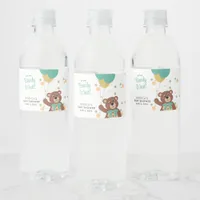 We Can Bearly Wait Cute Bear Baby Shower Favors Water Bottle Label