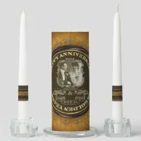 Vintage 50th Anniversary ID195 Unity Candle Set