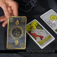 Dark Zodiac Tarot: Virgo Black & Gold Tarot Cards